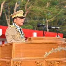 တပ်မတော်ကာကွယ်ရေးဦးစီးချုပ် ဗိုလ်ချုပ်မှူးကြီး မဟာသရေစည်သူ မင်းအောင်လှိုင်တပ်မတော်သူနာပြုနှင့် ဆေးဘက်ပညာတက္ကသိုလ်၊ သူနာပြုနှင့်ဆေးဘက်ပညာသိပ္ပံဘွဲ့သင်တန်းအမှတ်စဉ်(၁၇)နှင့် အမျိုးသမီး သူနာပြုနှင့် ဆေးဘက်ပညာသိပ္ပံဘွဲ့ သင်တန်းအမှတ်စဉ်(၄)သင်တန်းဆင်း ဂုဏ်ပြုစစ်ရေးပြအခမ်းအနားသို့  တက်ရောက်မိန့်ခွန်း ပြောကြား၊ သင်တန်းဆင်း ဂုဏ်ပြုညစာစားပွဲ အခမ်းအနားသို့ တက်ရောက်ချီးမြှင့်(ရုပ်သံသတင်း)