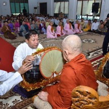 ရန်ကင်းမြို့နယ်၊ ဓမ္မစကြာပဋိပတ်ရိပ်သာကျောင်းတိုက်အတွင်း စေတနာရှင်အလှူရှင်များ စုပေါင်းလှူဒါန်းသည့် အနန္တသုခဓမ္မစကြာဓမ္မဗိမာန် ငါးထပ်ကျောင်းတော်ကြီး မဟာပန္နက်တော်တင်၊ တွင်းတော်ဝန်းမင်္ဂလာ အခမ်းအနားပြုလုပ်