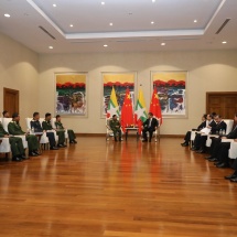 President of People’s Republic of China H.E. Mr. Xi Jinping holds talks with Senior General Min Aung Hlaing 