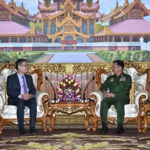 တပ်မတော်ကာကွယ်ရေးဦးစီးချုပ် ဗိုလ်ချုပ်မှူးကြီး မင်းအောင်လှိုင် မြန်မာနိုင်ငံဆိုင်ရာ ဗီယက်နမ် နိုင်ငံသံအမတ်ကြီးအား လက်ခံတွေ့ဆုံ