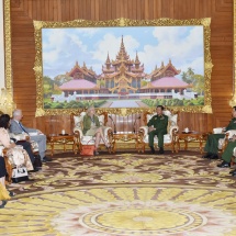 Senior General Min Aung Hlaing receives Chair of Joint Peace Fund-JPF