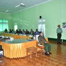 Senior General Min Aung Hlaing meets and delivers speech to trainees of Military Computer and Technological Institute, views provision of healthcare services to local residents 