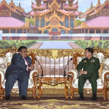 Senior General Min Aung Hlaing receives Malaysian Ambassador to Myanmar H.E. Mr. Zahairi Baharim 