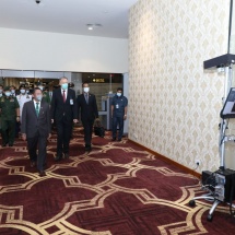 Myanmar Tatmadaw delegation led by Senior General Min Aung Hlaing arrives back from Russian Federation