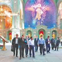 Myanmar Tatmadaw delegation led by Senior General Min Aung Hlaing visits Main Cathedral of the Russian Armed Forces