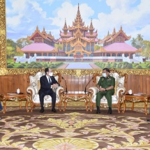 Senior General Min Aung Hlaing receives Ambassador of Japan to Myanmar H.E. Mr. Ichiro MARUYAMA