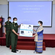 Coronavirus Disease 2019(Covid-19) ရောဂါ ကာကွယ်၊ ကုသ၊ ထိန်းချုပ်ရေး ပစ္စည်း များ၊ ဆေးရုံသုံးပစ္စည်းများနှင့် အာဟာရဖြည့် စားသောက်ဖွယ်ရာများပေးအပ်လှူဒါန်း