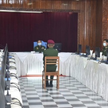 တပ်မတော်ကာကွယ်ရေးဦးစီးချုပ် ဗိုလ်ချုပ်မှူးကြီး မင်းအောင်လှိုင် စစ်တက္ကသိုလ် ဗိုလ်လောင်းသင်တန်းအမှတ်စဉ်(၆၃) စစ်လက်ရုံးရွေးချယ်ပွဲသို့ တက်ရောက်စိစစ်ရွေးချယ်(ရုပ်သံသတင်း)