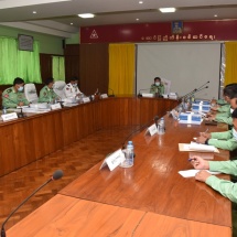  Senior General Min Aung Hlaing inspect for military building in Triangle Region Command