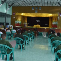 Senior General Min Aung Hlaing cordially meets officers, other ranks, families of Kalay, Cikon stations, gives instructions