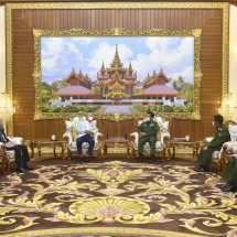 Senior General Min Aung Hlaing receives delegation led by Special Envoy of Japanese Government for National Reconciliation in Myanmar and President of Nippon Foundation of Japan