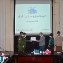 Cash donated in commemoration of centennial anniversary of Yangon University