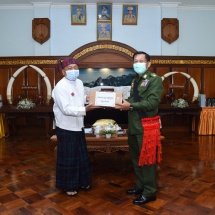 Senior General Min Aung Hlaing receives officials of Kachin Baptist Convention (KBC)