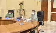 Chairman of State Administration Council Senior General Min Aung Hlaing addresses coordination meeting of the council