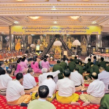 Ceremony held to confer title of Abhidhaja Maha Rattha Guru on Presiding Nayaka of Naga Hnitkaung Monastery in Tachilek Dr Bhaddanta Dhamasiri