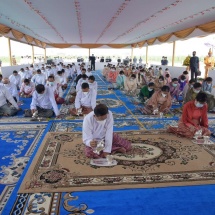 Auspicious ceremony to lay gems cornerstone of Marawizaya Buddha Image and to pay homage to parts two and three of the Image held