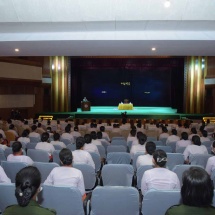 နိုင်ငံတော်စီမံအုပ်ချုပ်ရေးကောင်စီဥက္ကဋ္ဌ၊ တပ်မတော်ကာကွယ်ရေးဦးစီးချုပ် ဗိုလ်ချုပ်မှူးကြီးမင်းအောင်လှိုင် ရန်ကုန်တပ်နယ်မှ အရာရှိ၊ စစ်သည်၊ မိသားစုများအား တွေ့ဆုံအမှာစကားပြောကြား