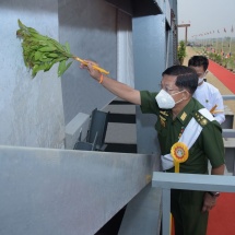 ဘူမိဖဿမုဒြာ ထိုင်တော်မူကျောက်ဆစ် ဗုဒ္ဓရုပ်ပွားတော်မြတ်ကြီး၏ ဆင်းတုတော် အပိုင်း(၁)အား ဆီမီးခုံဆိပ်ကမ်းမှ နေပြည်တော်သို့ ပင့်ဆောင်ပူဇော်ခြင်း မဟာမင်္ဂလာအခမ်းအနားကျင်းပ