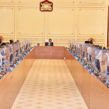 Chairman of State Administration Council Commander-in-Chief of Defence Services Senior General Min Aung Hlaing meets chairmen of region and state administration councils, chairmen of self-administered division and zone administration bodies, discusses development of region and state