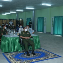 Chairman of State Administration Council Commander-in-Chief of Defence Services Senior General Min Aung Hlaing inspects progress of work at Thilawa multi-purpose farming zone