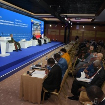 Chairman of State Administration Council Commander-in-Chief of Defence Services Senior General Min Aung Hlaing attends opening ceremony of 9th Moscow Conference on International Security-2021(MCIS-2021)