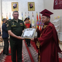 Military University of the Defence Ministry of Russia confers honorary professor on Chairman of State Administration Council Commander-in-Chief of Defence Services Senior General Min Aung Hlaing