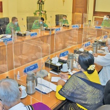 State Administration Council Chairman Commander-in-Chief of Defence Services Senior General Min Aung Hlaing addresses Council meeting 12/2021