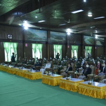 နိုင်ငံတော်စီမံအုပ်ချုပ်ရေးကောင်စီဥက္ကဋ္ဌ တပ်မတော်ကာကွယ်ရေးဦးစီးချုပ် ဗိုလ်ချုပ်မှူးကြီး မင်းအောင်လှိုင် မြစ်ကြီးနားတပ်နယ်မှ အရာရှိ၊ စစ်သည်၊ မိသားစုများအား တွေ့ဆုံအမှာစကားပြောကြား
