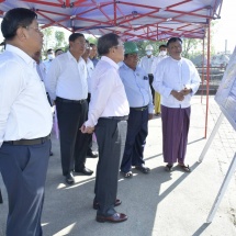 Chairman of State Administration Council Prime Minister Senior General Min Aung Hlaing inspects Myanmar Shipyards