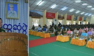 နိုင်ငံတော်စီမံအုပ်ချုပ်ရေးကောင်စီဥက္ကဋ္ဌ တပ်မတော်ကာကွယ်ရေးဦးစီးချုပ် ဗိုလ်ချုပ်မှူးကြီး မင်းအောင်လှိုင် အနောက်တောင်တိုင်းစစ်ဌာနချုပ်၊ ပုသိမ်တပ်နယ်မှ အရာရှိ၊ စစ်သည်၊ မိသားစုများ အား တွေ့ဆုံအမှာစကားပြောကြား