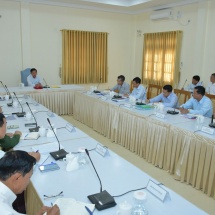 Work coordination meeting on Maravijaya Buddha Image, which is the tallest stone Buddha Statue in seated posture in the world, held; Chairman of State Administration Council Prime Minister Senior General Min Aung Hlaing cordially greets pilgrims from far and near
