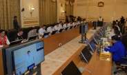 Chairman of State Administration Council Prime Minister Senior General Min Aung Hlaing delivers address to chief ministers of states, regions, chairmen of self-administered zones, divisions