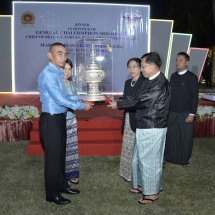 Chairman of State Administration Council Commander-in-Chief of Defence Services Senior General Min Aung Hlaing and wife host dinner in honour of delegation led by Chief of Defence Forces of Royal Thai Armed Forces General Chalermphon Srisawasdi and wife