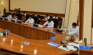 နိုင်ငံတော်စီမံအုပ်ချုပ်ရေးကောင်စီဥက္ကဋ္ဌ နိုင်ငံတော်ဝန်ကြီးချုပ်ဗိုလ်ချုပ်မှူးကြီးမင်းအောင်လှိုင်    နိုင်ငံတော်စီမံအုပ်ချုပ်ရေးကောင်စီ အစည်းအဝေး (၆/၂၀၂၃)သို့ တက်ရောက်အမှာစကားပြောကြား