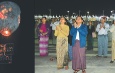 Hot-air balloons launch at Maravijaya Buddha Image Tazaungdine Lighting Festival