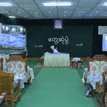 Chairman of State Administration Council Prime Minister Senior General Min Aung Hlaing inspects Advanced Paper Mill (Thabaung), Newsprint Paper Mill (Thabaung) of Ministry of Industry