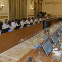 Chairman of State Administration Council Prime Minister Senior General Min Aung Hlaing delivers speech at Union Government Meeting 1/2023