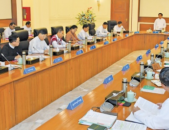Chairman of State Administration Council Prime Minister Senior General Min Aung Hlaing addresses SAC meeting 6/2023