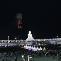မာရဝိဇယ ဗုဒ္ဓရုပ်ပွားတော်မြတ်ကြီး တန်ဆောင်တိုင်မီးထွန်းပွဲတော် မီးပုံးပျံလွှတ်တင်ပူဇော်ခြင်း ဖွင့်ပွဲအခမ်းအနားကျင်းပ