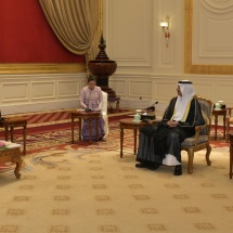 Chairman of State Administration Council Prime Minister Senior General Min Aung Hlaing accepts Credentials of Kuwaiti Ambassador to Myanmar