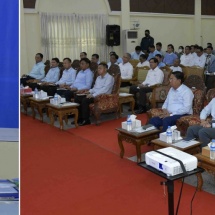State Administration Council Chairman Prime Minister Senior General Min Aung Hlaing meets industrial zone committee chairmen and members of various industrial zones, MSME entrepreneurs from Yangon Region
