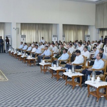 State Administration Council Chairman Prime Minister Senior General Min Aung Hlaing meets officials of associates of UMFCCI