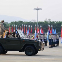 Parade of 77th Anniversary Armed Forces Day held; State Administration Council Chairman Commander-in-Chief of Defence Services Senior General Maha Thray Sithu Min Aung Hlaing delivers address