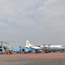 Chairman of State Administration Council Commander-in-Chief of Defence Services Senior General Min Aung Hlaing attends Diamond Jubilee of the Tatmadaw (Air) and ceremony to commission airplanes and helicopters