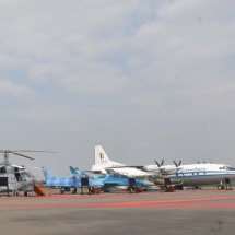 Chairman of State Administration Council Commander-in-Chief of Defence Services Senior General Min Aung Hlaing attends Diamond Jubilee of the Tatmadaw (Air) and ceremony to commission airplanes and helicopters