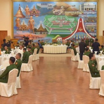 နိုင်ငံတော်စီမံအုပ်ချုပ်ရေးကောင်စီဥက္ကဋ္ဌ တပ်မတော်ကာကွယ်ရေးဦးစီးချုပ် ဗိုလ်ချုပ်မှူးကြီး မင်းအောင်လှိုင် စစ်ကိုင်းတိုင်းဒေသကြီး၊ ချင်းပြည်နယ်နှင့် နာဂကိုယ်ပိုင်အုပ်ချုပ်ခွင့်ရဒေသများမှ ဝေးလံခေါင်ဖျား၍ လမ်းပန်းဆက်သွယ်ရေးခက်ခဲသည့် မြို့နယ်၊ တိုက်နယ်ဆေးရုံများတွင် တာဝန်ထမ်းဆောင်ခဲ့သည့် တပ်မတော်သားဆရာဝန်များအား ဂုဏ်ပြုပွဲအခမ်းအနားသို့ တက်ရောက်အမှာစကားပြောကြား