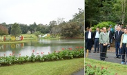 SAC Chairman Prime Minister Senior General Min Aung Hlaing inspects National Kandawgyi Gardens in PyinOoLwin