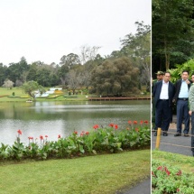 SAC Chairman Prime Minister Senior General Min Aung Hlaing inspects National Kandawgyi Gardens in PyinOoLwin