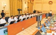 Chairman of State Administration Council Prime Minister Senior General Min  Aung Hlaing addresses Union government meeting 7/2023
