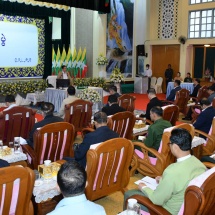 Chairman of State Administration Council Prime Minister Senior General Min Aung Hlaing meets coffee entrepreneurs and MSME entrepreneurs in PyinOoLwin Township